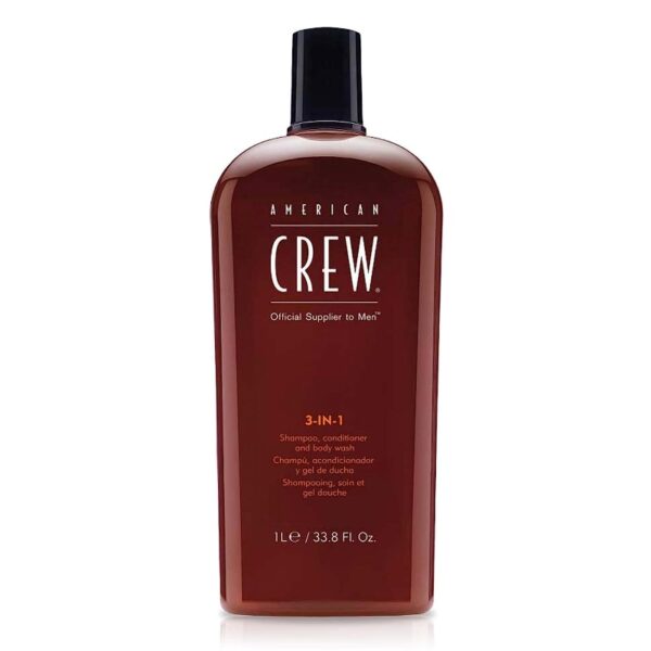 American Crew 3 in 1 shampoo available in all sizes